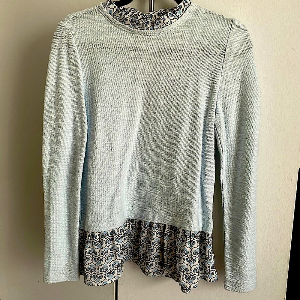 NWOT LOFT ruffle hem knit top